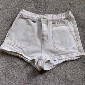 PacSun Ivory Denim Shorts